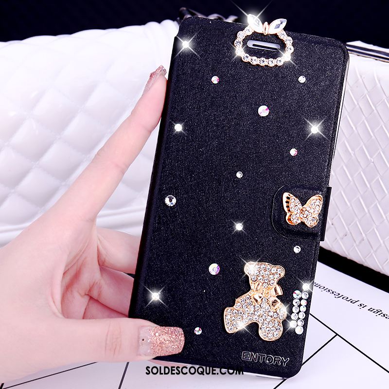 Coque Huawei P9 Lite Étui En Cuir Téléphone Portable Jeunesse Strass Protection Housse Pas Cher