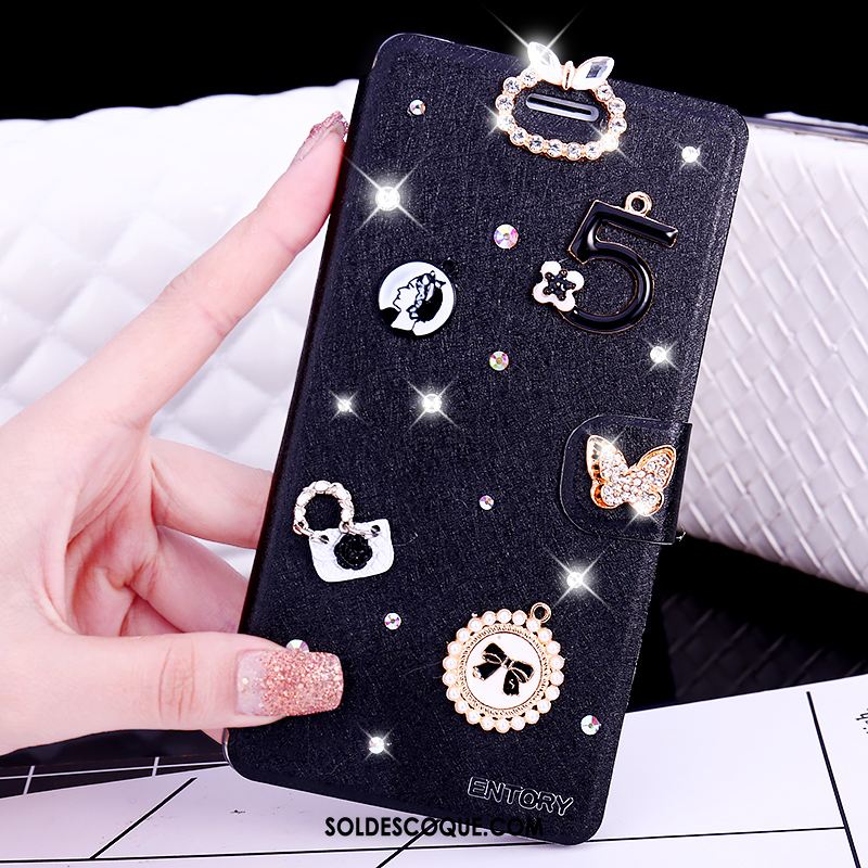 Coque Huawei P9 Lite Étui En Cuir Téléphone Portable Jeunesse Strass Protection Housse Pas Cher