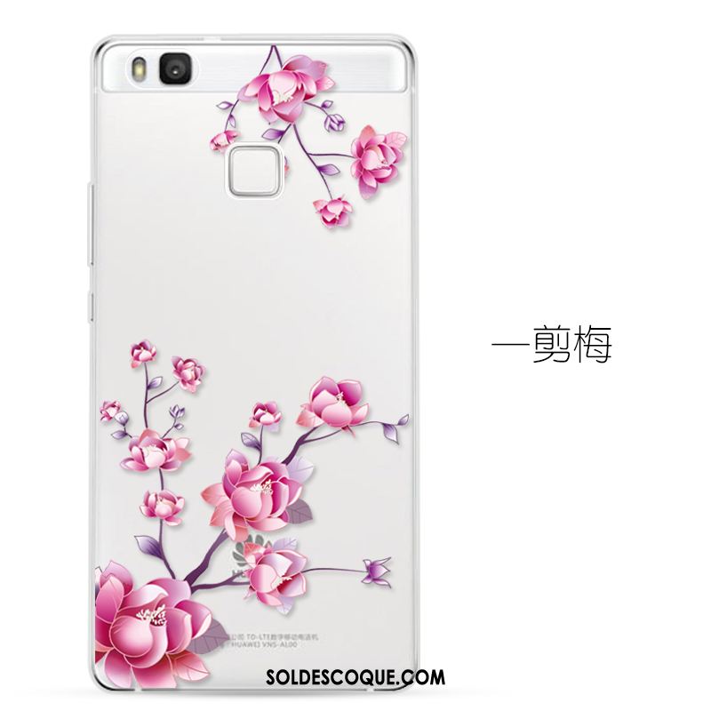 Coque Huawei P9 Lite Étui Fluide Doux Rose Silicone Protection Pas Cher