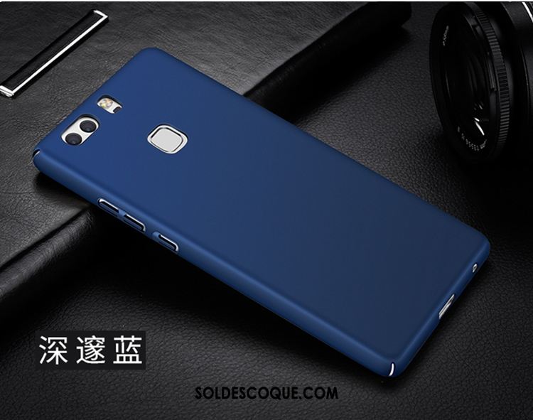 Coque Huawei P9 Plus Délavé En Daim Difficile Tout Compris Bleu Anneau Pas Cher