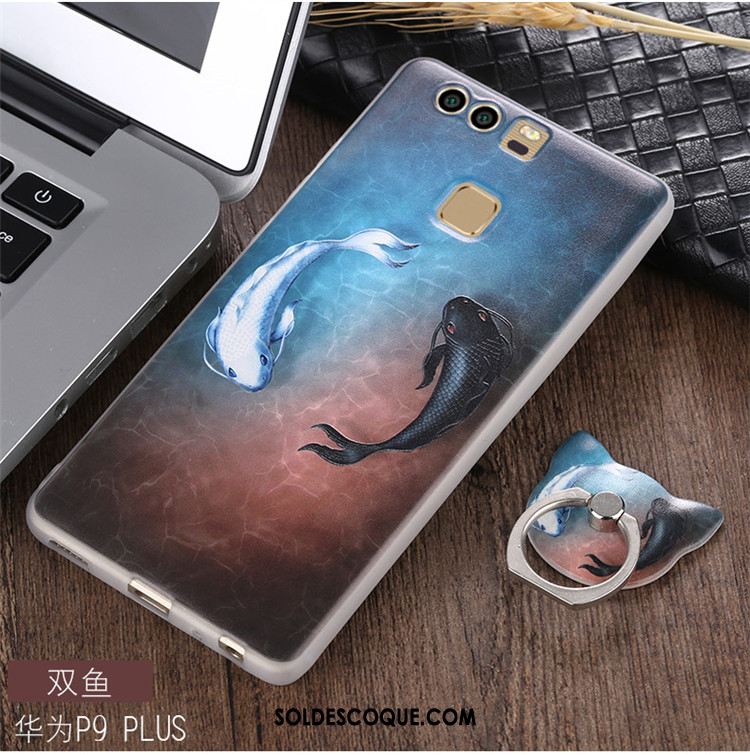 Coque Huawei P9 Plus Fluide Doux Protection Multicolore Téléphone Portable Pu Pas Cher