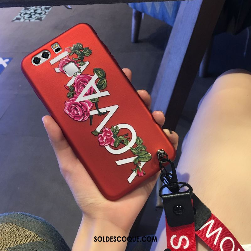 Coque Huawei P9 Plus Incassable Tout Compris Téléphone Portable Rouge Ornements Suspendus Pas Cher