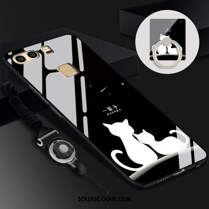 Coque Huawei P9 Plus Noir Difficile Étui Téléphone Portable Fluide Doux Pas Cher