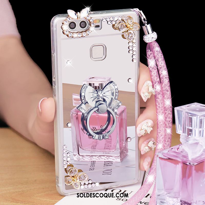 Coque Huawei P9 Plus Or Strass Longue Fluide Doux Téléphone Portable Pas Cher