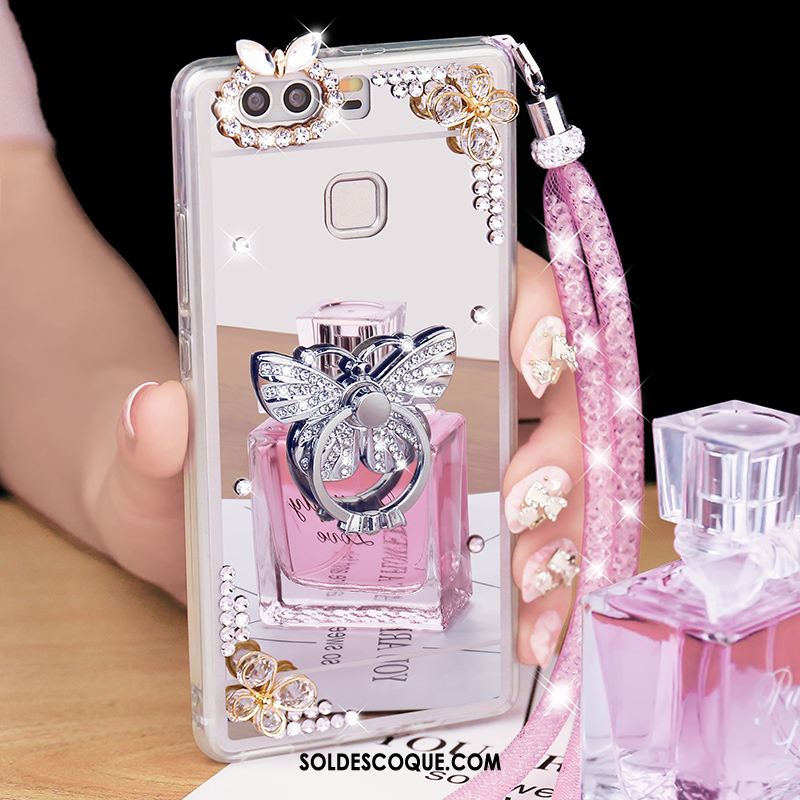 Coque Huawei P9 Plus Or Strass Longue Fluide Doux Téléphone Portable Pas Cher