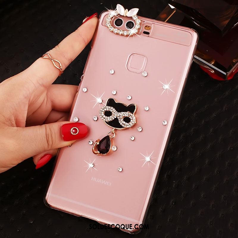 Coque Huawei P9 Plus Protection Strass Téléphone Portable Transparent Incassable Housse Soldes