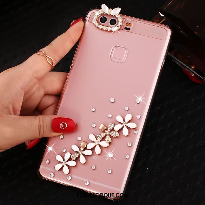 Coque Huawei P9 Plus Protection Strass Téléphone Portable Transparent Incassable Housse Soldes