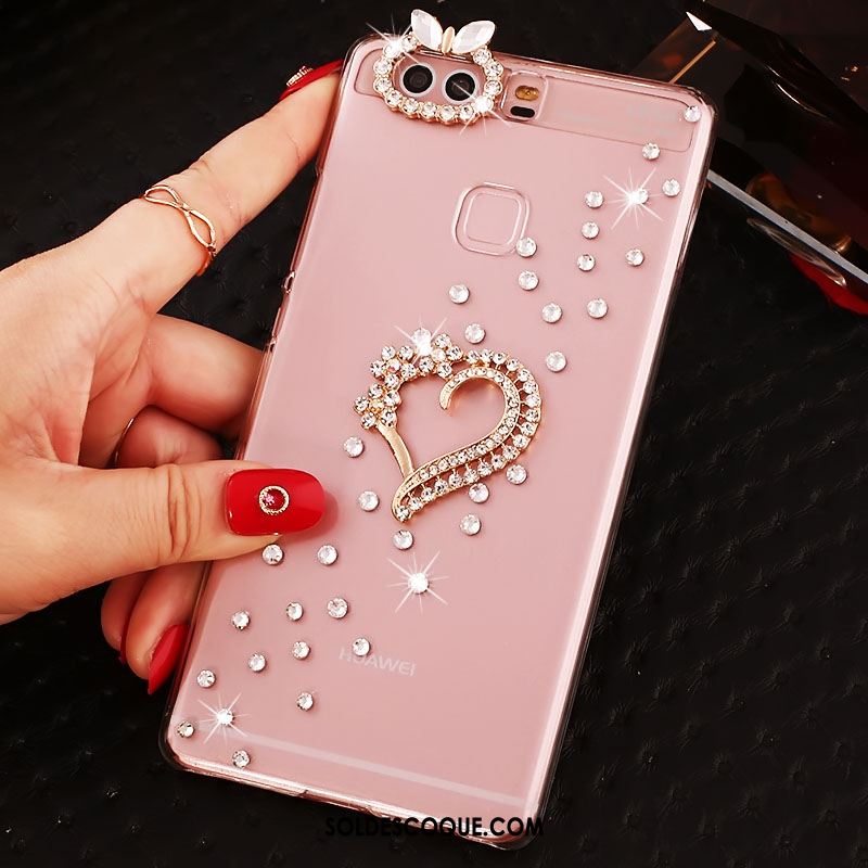 Coque Huawei P9 Plus Protection Strass Téléphone Portable Transparent Incassable Housse Soldes