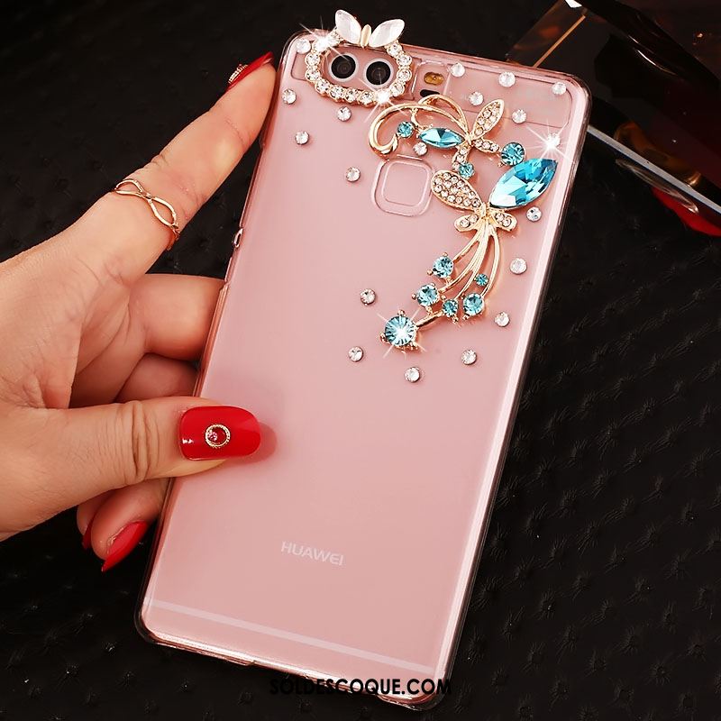 Coque Huawei P9 Plus Protection Strass Téléphone Portable Transparent Incassable Housse Soldes