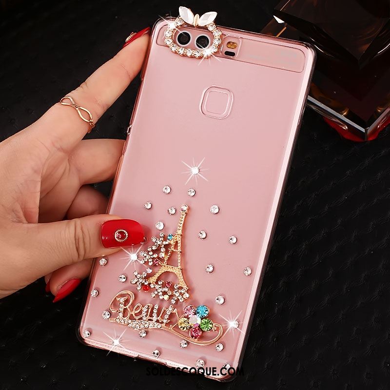 Coque Huawei P9 Plus Protection Strass Téléphone Portable Transparent Incassable Housse Soldes