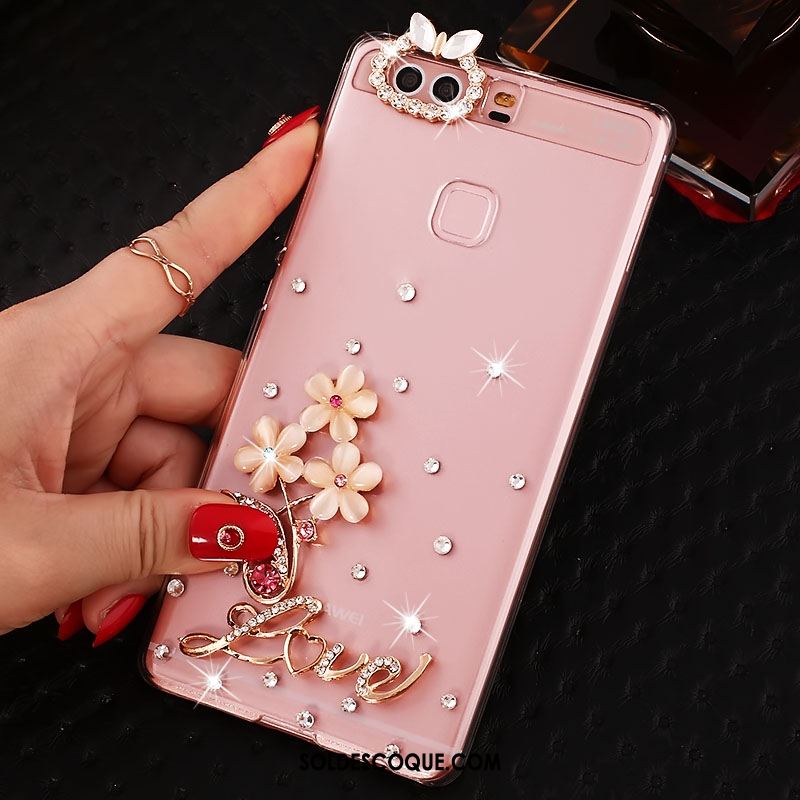 Coque Huawei P9 Plus Protection Strass Téléphone Portable Transparent Incassable Housse Soldes