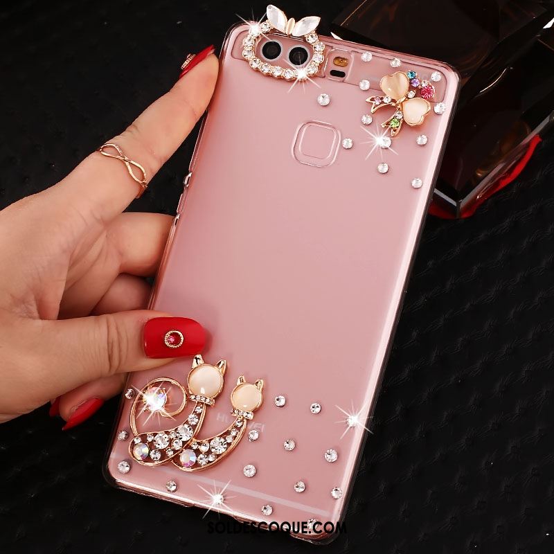 Coque Huawei P9 Plus Protection Strass Téléphone Portable Transparent Incassable Housse Soldes