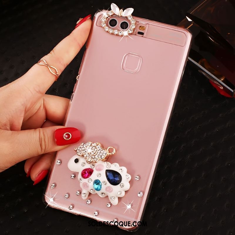 Coque Huawei P9 Plus Protection Strass Téléphone Portable Transparent Incassable Housse Soldes