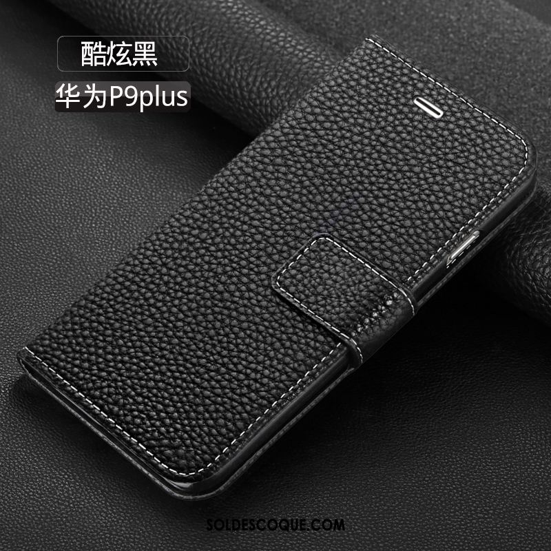 Coque Huawei P9 Plus Pu Noir Incassable Étui Protection France