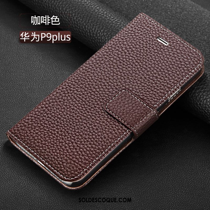 Coque Huawei P9 Plus Pu Noir Incassable Étui Protection France