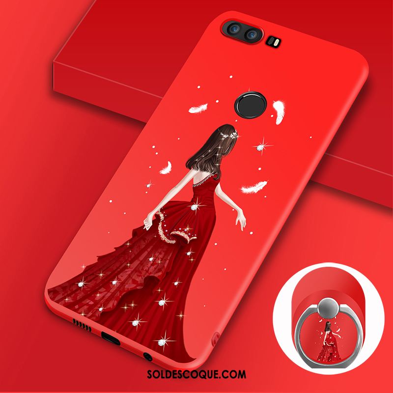 Coque Huawei P9 Plus Rouge Fluide Doux Tempérer Étui Tout Compris Soldes
