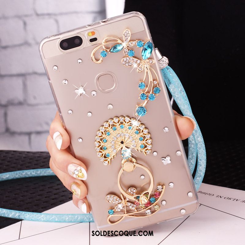 Coque Huawei P9 Plus Strass Transparent Téléphone Portable Étui Anneau Soldes