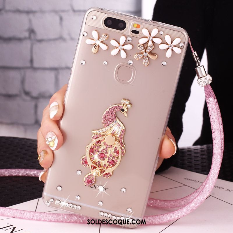 Coque Huawei P9 Plus Strass Transparent Téléphone Portable Étui Anneau Soldes