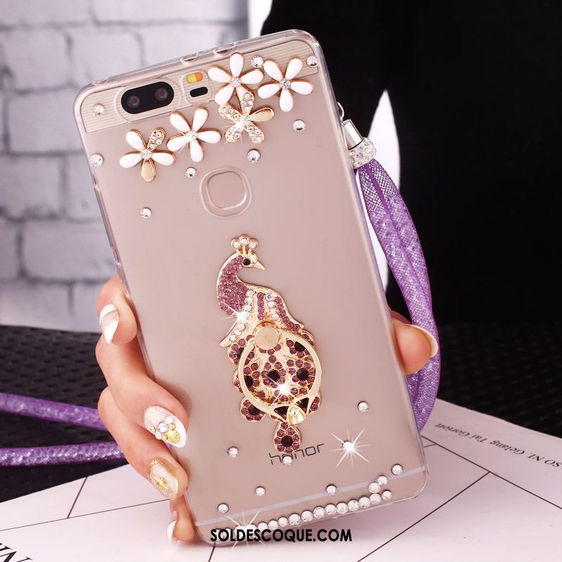 Coque Huawei P9 Plus Strass Transparent Téléphone Portable Étui Anneau Soldes