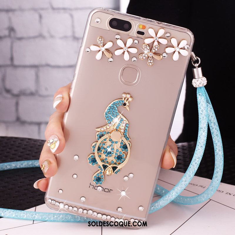 Coque Huawei P9 Plus Strass Transparent Téléphone Portable Étui Anneau Soldes