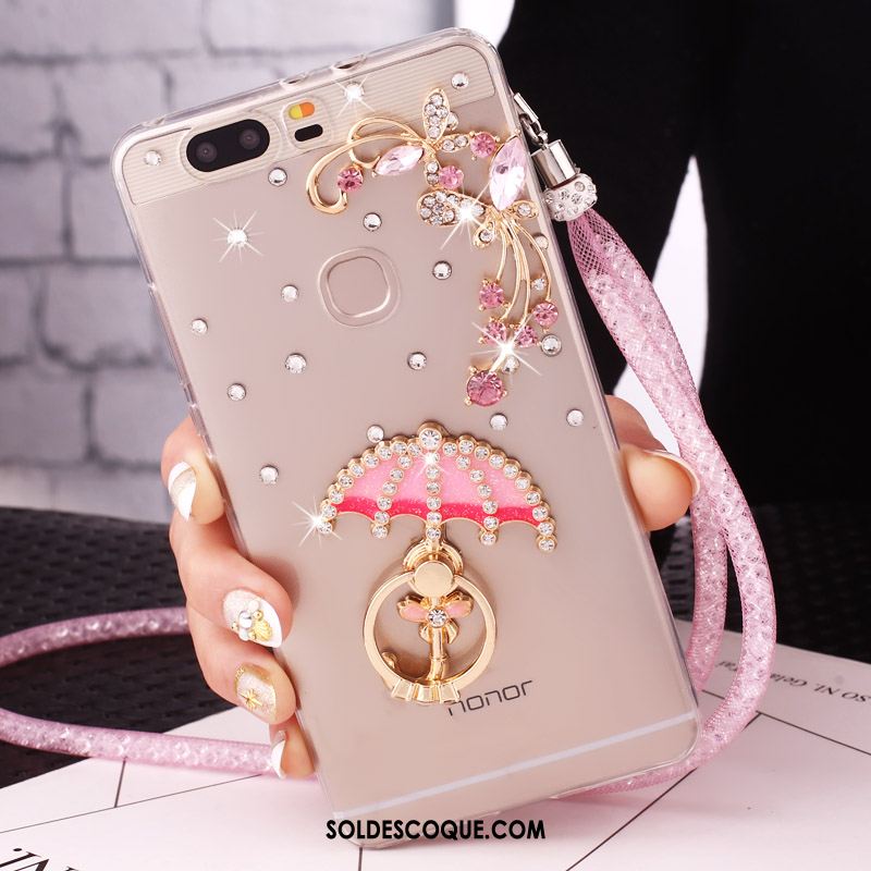 Coque Huawei P9 Plus Strass Transparent Téléphone Portable Étui Anneau Soldes