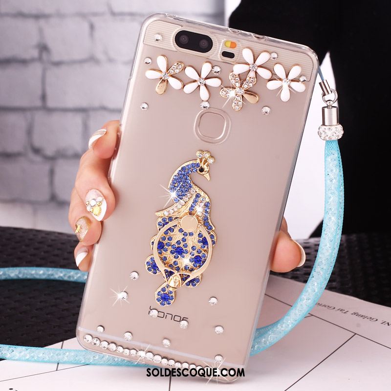 Coque Huawei P9 Plus Strass Transparent Téléphone Portable Étui Anneau Soldes