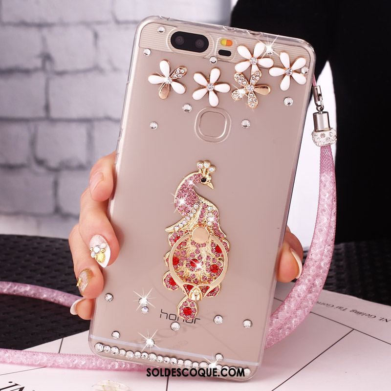 Coque Huawei P9 Plus Strass Transparent Téléphone Portable Étui Anneau Soldes