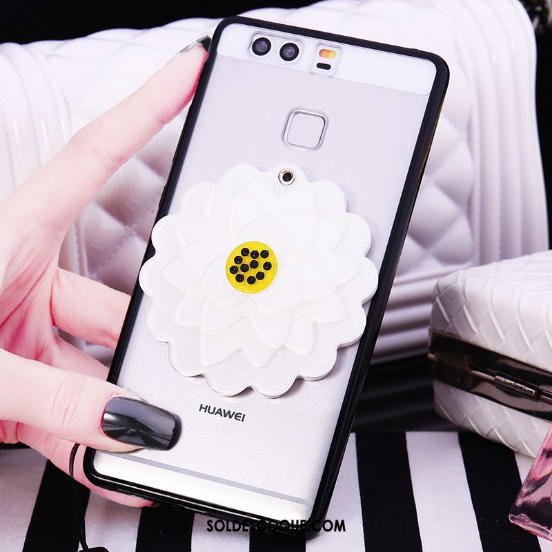 Coque Huawei P9 Plus Transparent Cou Suspendu Étui Dessin Animé Miroir En Ligne