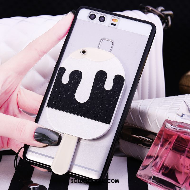 Coque Huawei P9 Plus Transparent Cou Suspendu Étui Dessin Animé Miroir En Ligne