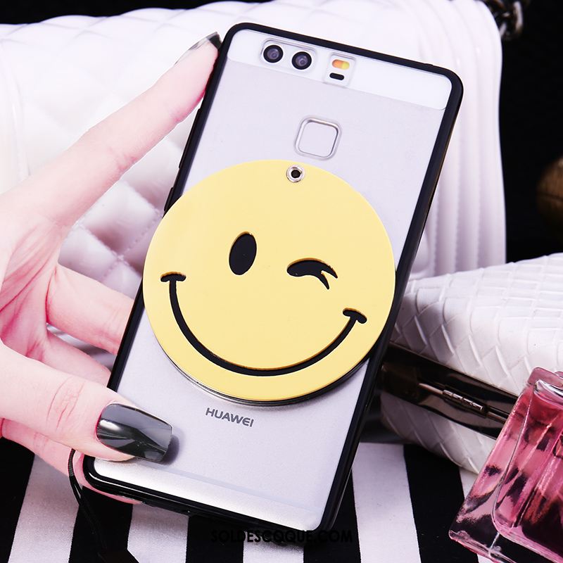 Coque Huawei P9 Plus Transparent Cou Suspendu Étui Dessin Animé Miroir En Ligne