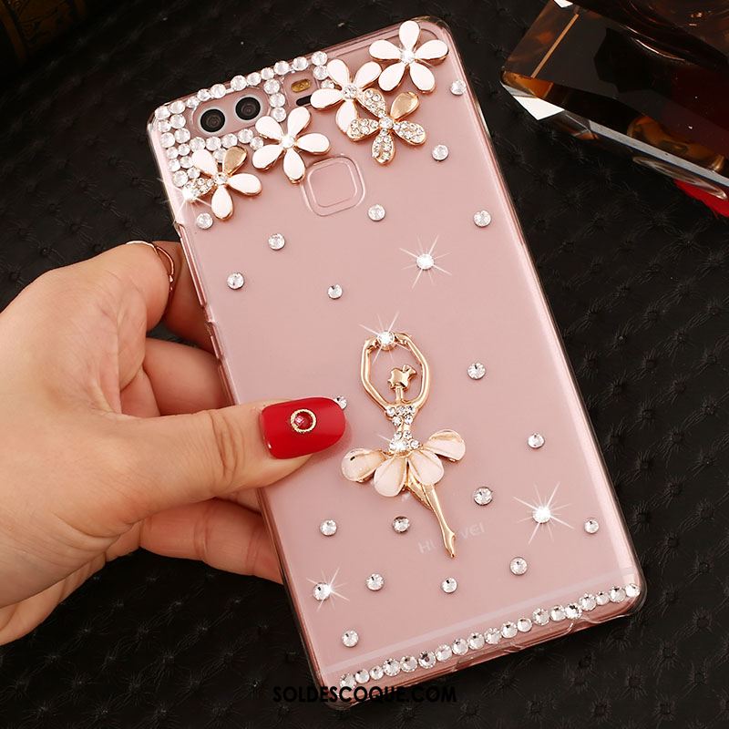 Coque Huawei P9 Plus Transparent Téléphone Portable Strass Incassable Tendance En Ligne