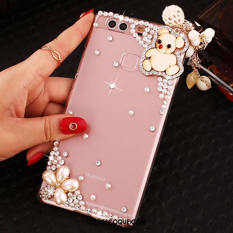 Coque Huawei P9 Plus Transparent Téléphone Portable Strass Incassable Tendance En Ligne