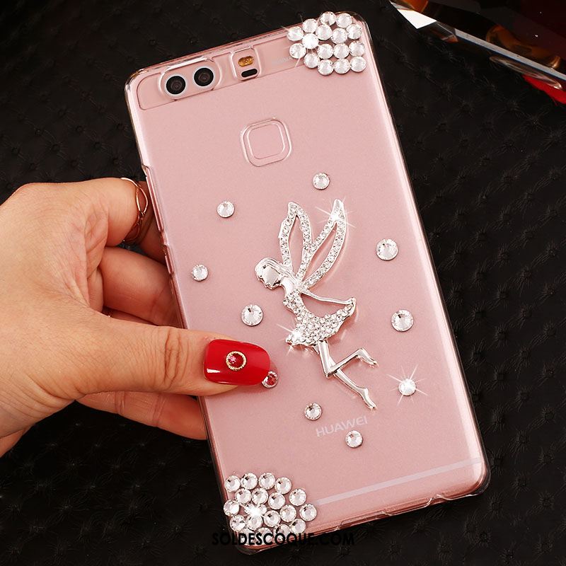 Coque Huawei P9 Plus Transparent Téléphone Portable Strass Incassable Tendance En Ligne