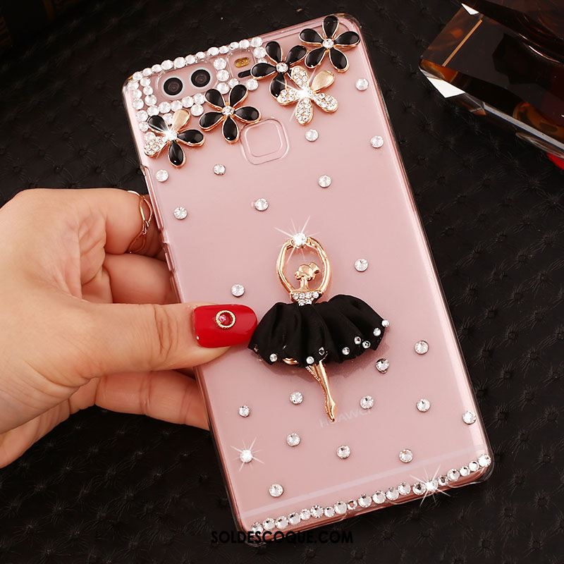 Coque Huawei P9 Plus Transparent Téléphone Portable Strass Incassable Tendance En Ligne