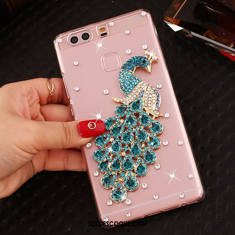 Coque Huawei P9 Plus Transparent Téléphone Portable Strass Incassable Tendance En Ligne