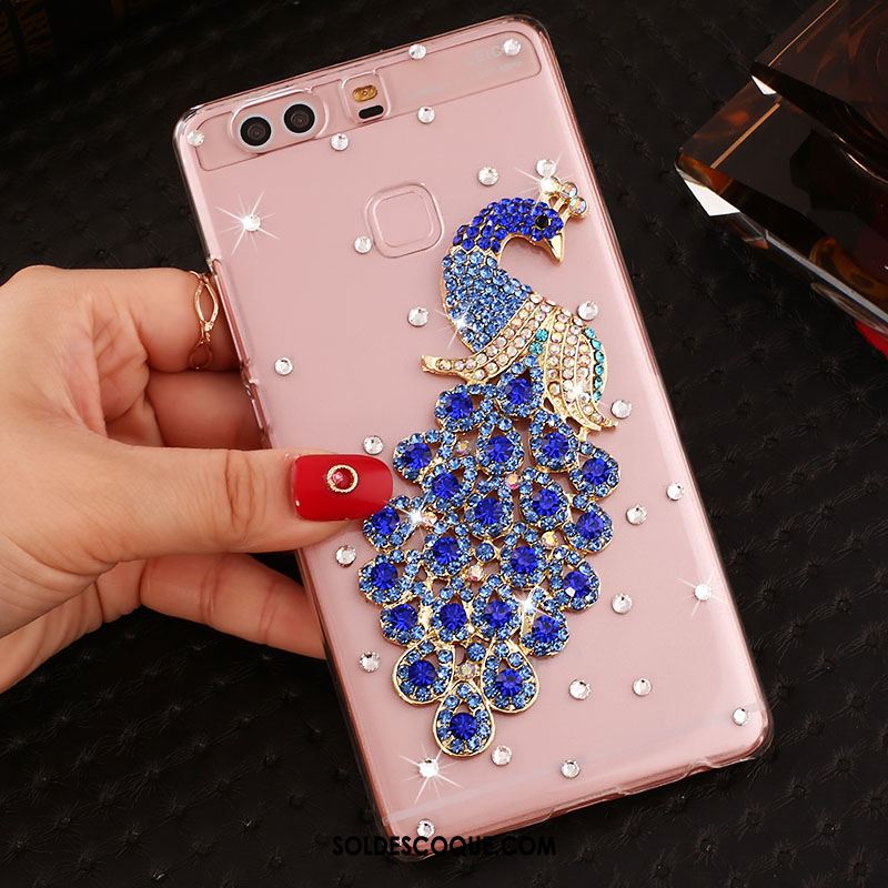 Coque Huawei P9 Plus Transparent Téléphone Portable Strass Incassable Tendance En Ligne