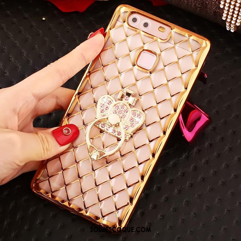 Coque Huawei P9 Plus Très Mince Strass Étui Or Silicone En Ligne