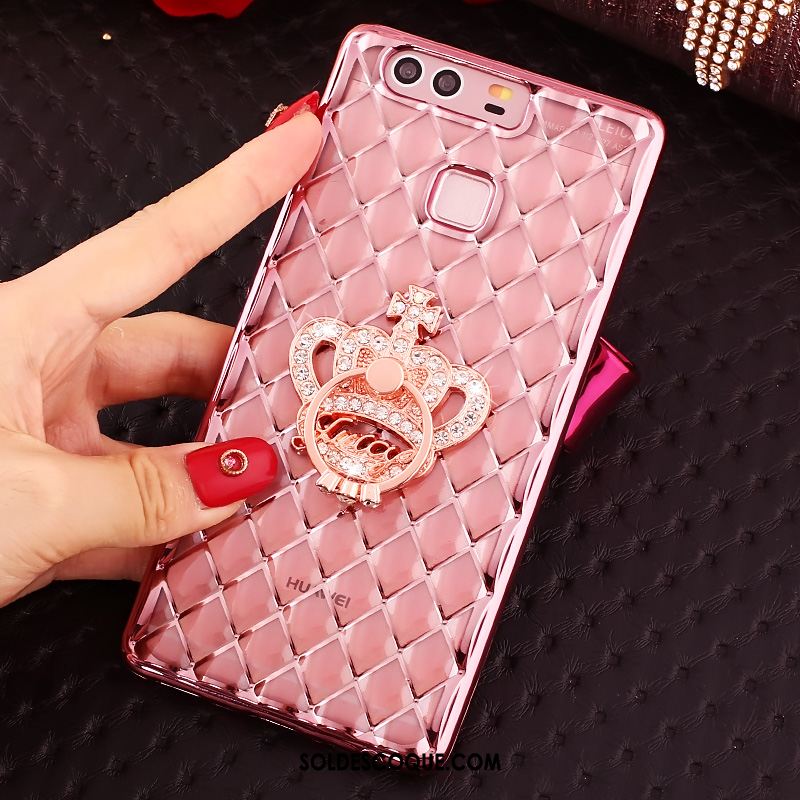 Coque Huawei P9 Plus Très Mince Strass Étui Or Silicone En Ligne