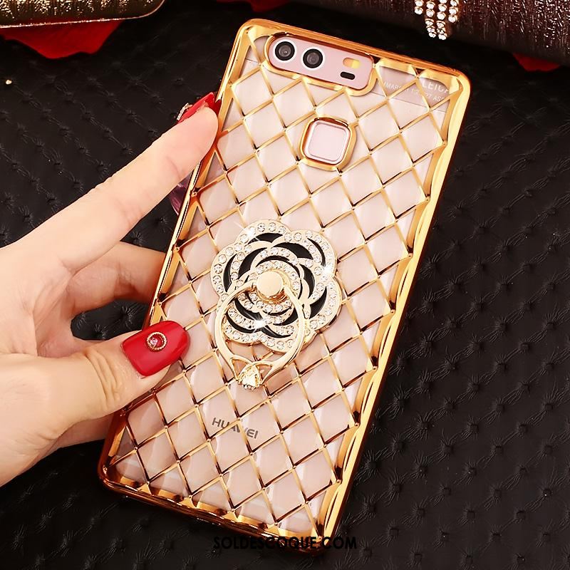 Coque Huawei P9 Plus Très Mince Strass Étui Or Silicone En Ligne