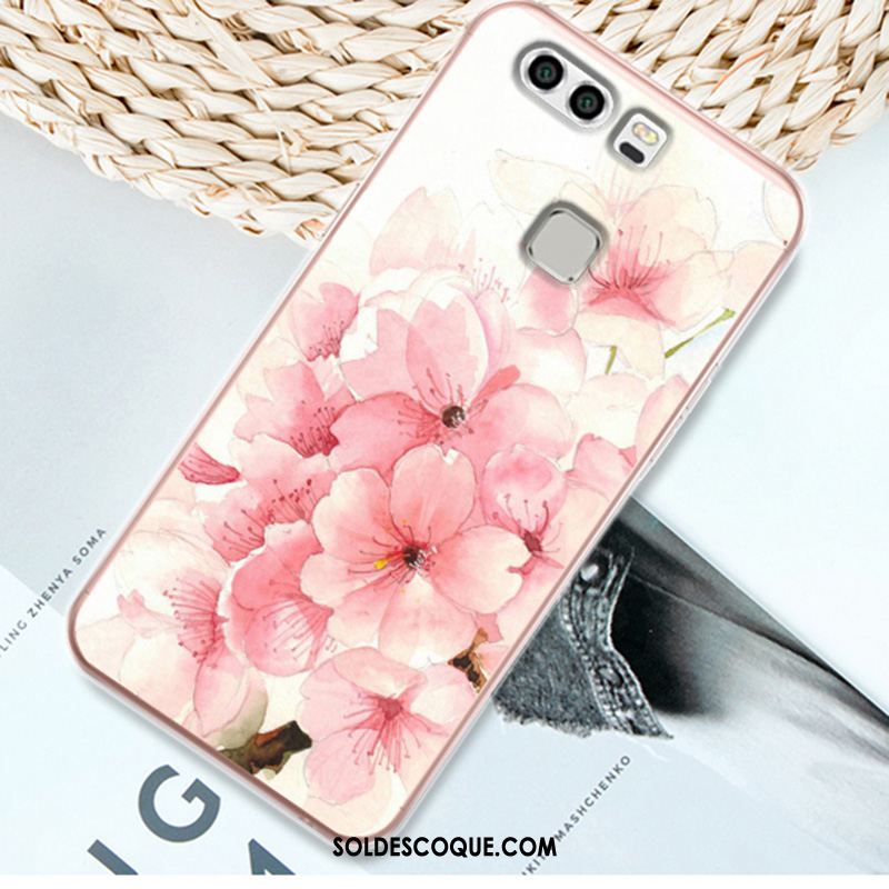 Coque Huawei P9 Plus Téléphone Portable Fluide Doux Silicone Rose Pu Soldes