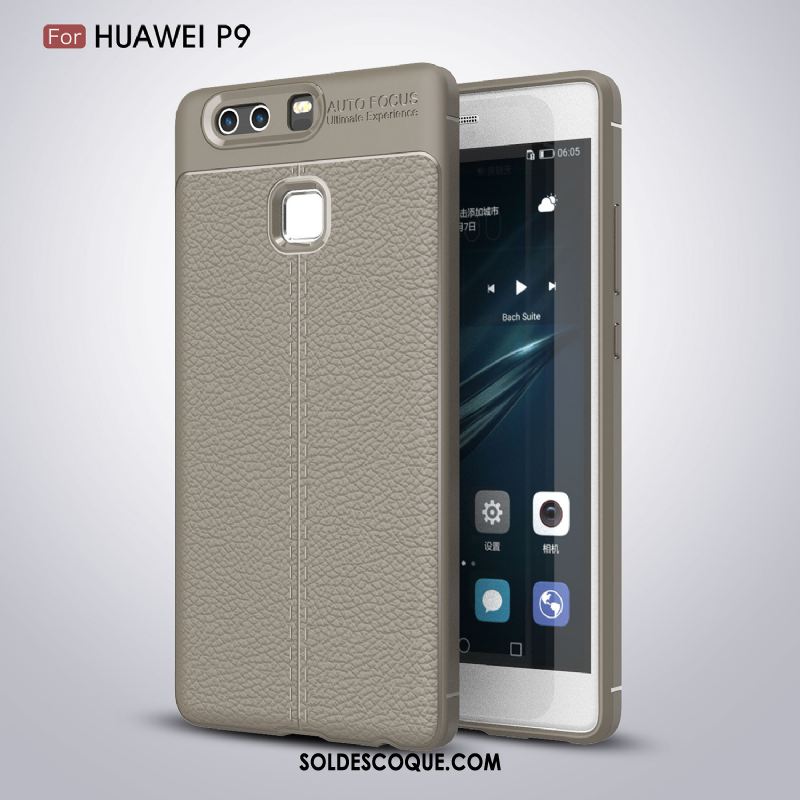 Coque Huawei P9 Protection Modèle Fleurie Noir Fluide Doux Incassable En Ligne