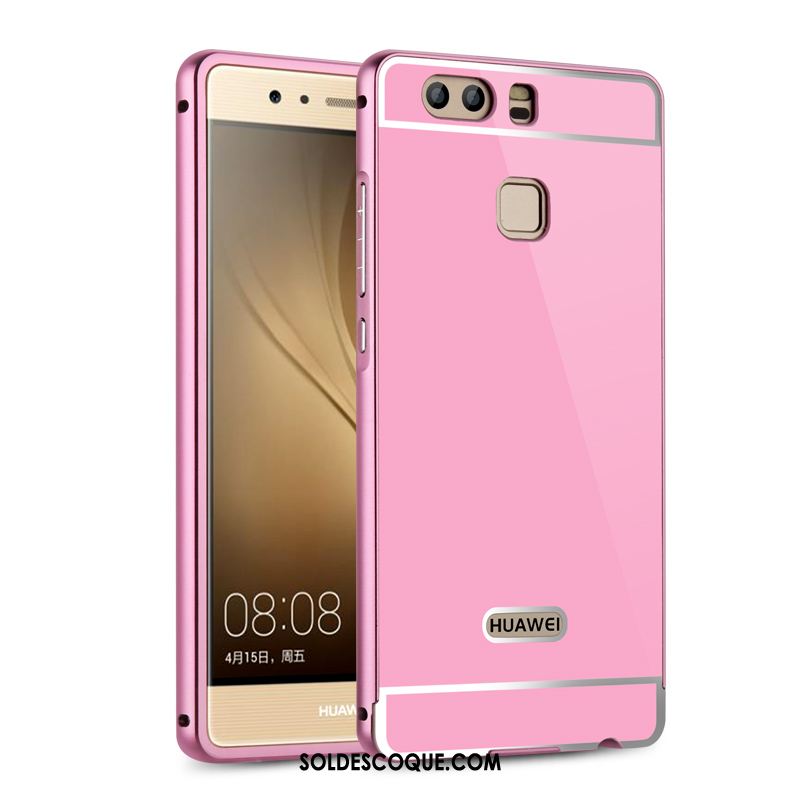 Coque Huawei P9 Pu Protection Métal Téléphone Portable Étui En Vente