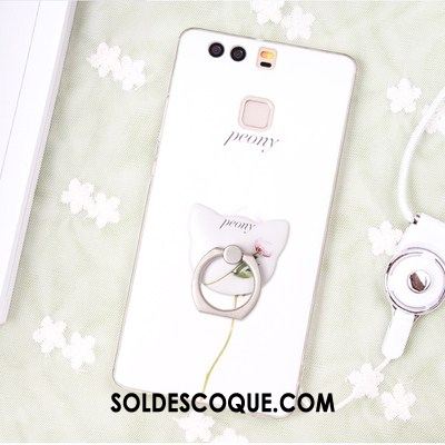 Coque Huawei P9 Silicone Ornements Suspendus Gaufrage Art Blanc Soldes