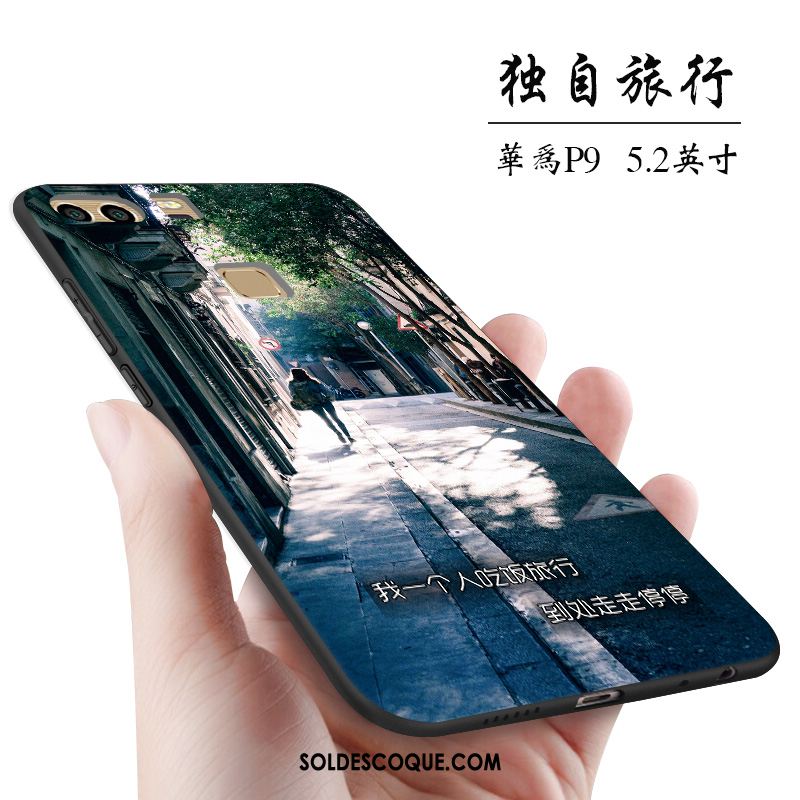 Coque Huawei P9 Silicone Téléphone Portable Délavé En Daim Tendance Personnalité Pas Cher