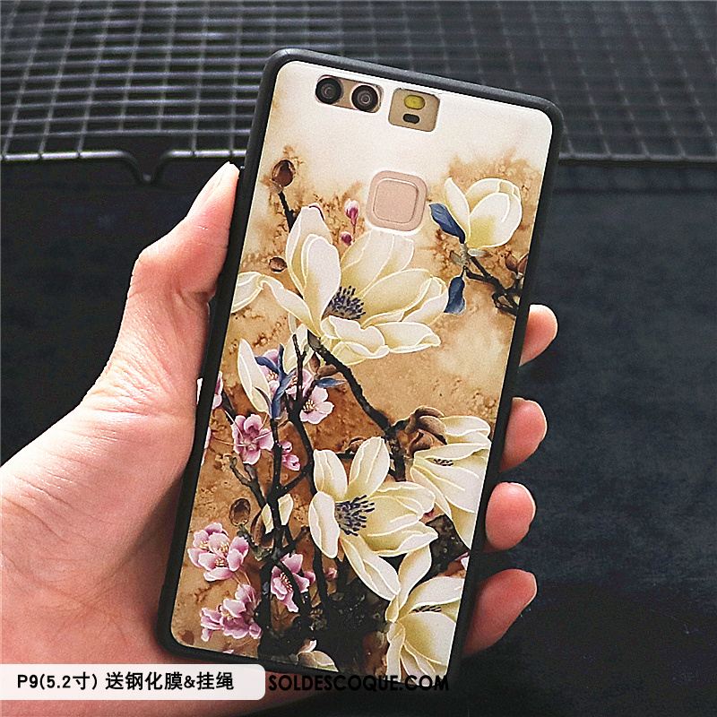 Coque Huawei P9 Tout Compris Style Chinois Délavé En Daim Protection Créatif Pas Cher