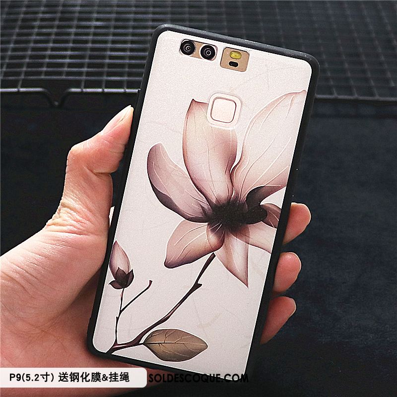 Coque Huawei P9 Tout Compris Style Chinois Délavé En Daim Protection Créatif Pas Cher