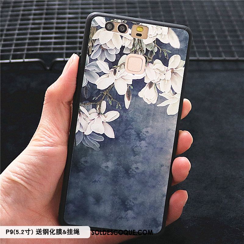 Coque Huawei P9 Tout Compris Style Chinois Délavé En Daim Protection Créatif Pas Cher