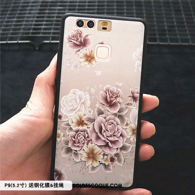 Coque Huawei P9 Tout Compris Style Chinois Délavé En Daim Protection Créatif Pas Cher