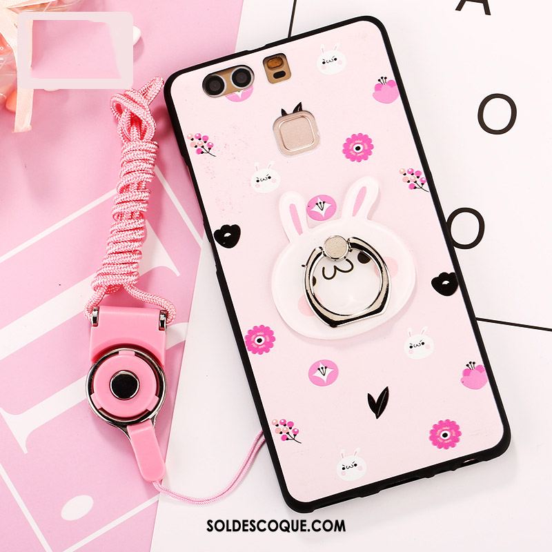 Coque Huawei P9 Téléphone Portable Charmant Rose Silicone Dessin Animé Soldes