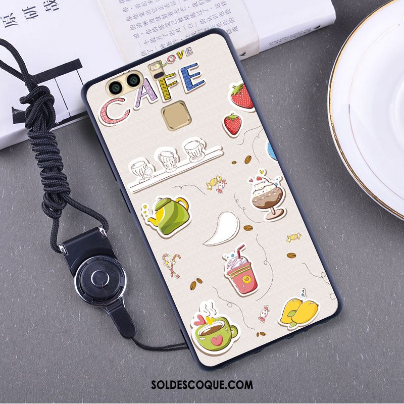 Coque Huawei P9 Téléphone Portable Fluide Doux Protection Incassable Gaufrage Pas Cher